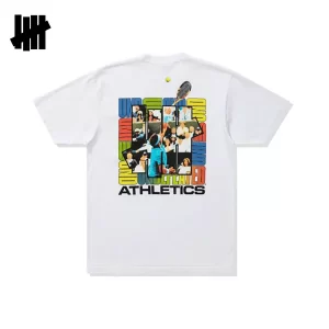 UNDEFEATED 人物圖案 寬鬆圓領 情侶款 短袖T恤 上衣 黑色/白色