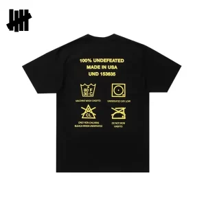 UNDEFEATED 潮流時尚 圓領字母 男女生 短袖T恤 黑色/白色