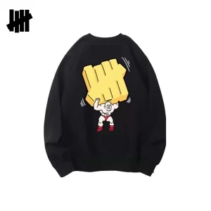 UNDEFEATED 大力士圖案 寬鬆圓領 百搭衛衣 男女款 黑色/白色