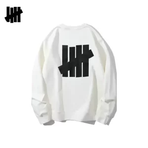 UNDEFEATED 描邊五條杠 寬鬆衛衣 套頭男女款 白色/黑色