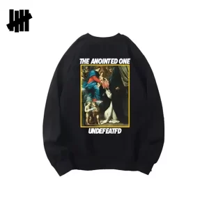 UNDEFEATED 油画宣告图案 圆领衛衣 男女同款 黑色/白色