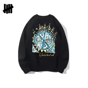 UNDEFEATED 萬有引力圖案 圓領衛衣 男女同款 黑色/白色