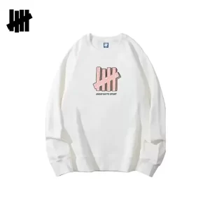 UNDEFEATED 蠟筆畫圖案 圓領衛衣 情侶上衣 黑色/白色