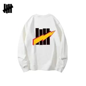 UNDEFEATED 五條槓秋季 閃電圖案 圓領衛衣 男女款 黑色/白色