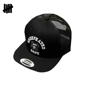UNDEFEATED 聯名猿人頭 潮牌棒球帽 男女百搭 遮陽 黑色/藍色